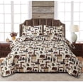 thumbnail image 1 of Jessy Home Quilt Set Queen Size Polyester Reversible Bedding Set 3 Piece Bear Deer Bedspread Coverlet Set, 1 of 6