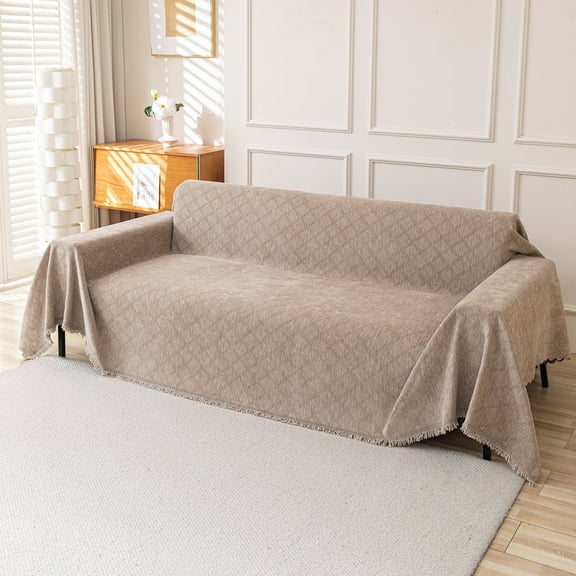 Jessy Home Sofa Cover Slipcover Couch Cover Protector Durable Multi-Function Furniture Cover for Dogs Cats Home Decor sofa covers for living room 71"x 118"Light Coffee