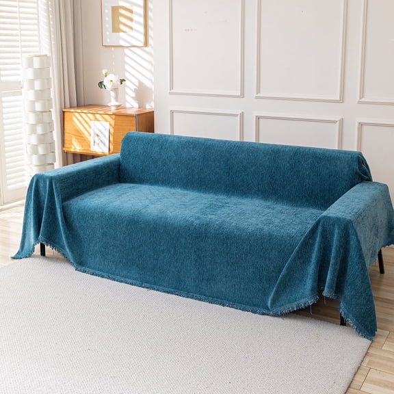 Jessy Home Sofa Cover Slipcover Couch Cover Protector Durable Multi-Function Furniture Cover for Dogs Cats Home Decor sofa covers for living room 71"x 134"Deep Blue