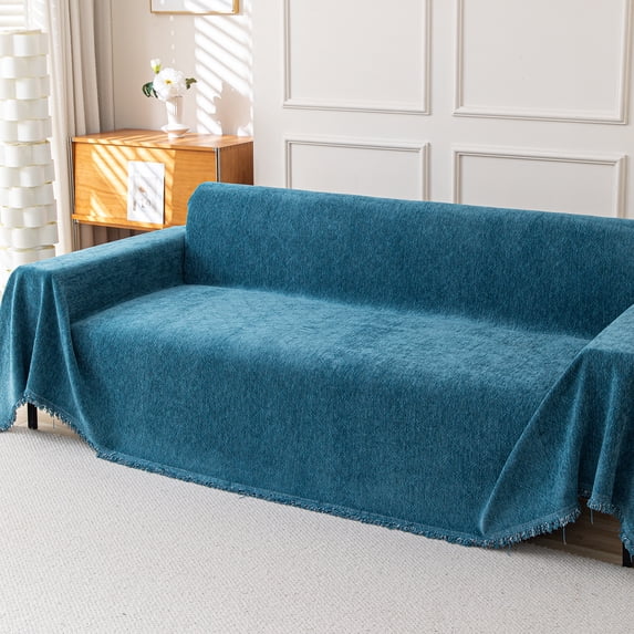 Jessy Home Sofa Cover Slipcover Couch Cover Protector Durable Multi-Function Furniture Cover for Pets Dogs Cats Home Decor Sofa Covers for Living Room 71"x 134"Deep Blue