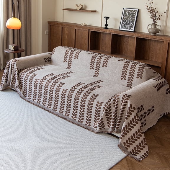 Jessy Home Sofa Cover Sofa Slipcover Couch Cover Protector Durable Multi-Function Furniture Cover for Dogs Cats Home Decor 71"x 134"Light Coffee