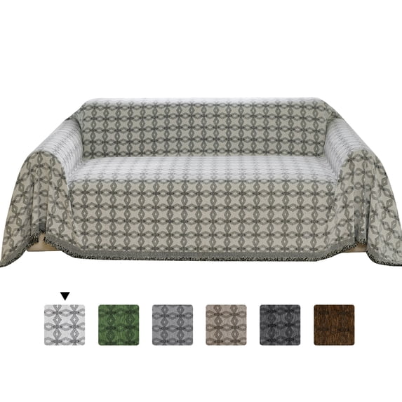 Jessy Home Sofa Cover Couch Cover Protector L Shaped Couch Cover Durable Multi-Function Furniture Cover Living Room Sofa Throws Sofa Slipcovers for Pets 71"x 134"Beige