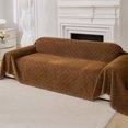 thumbnail image 1 of Jessy Home Sofa Cover Slipcover Couch Cover Protector Durable Multi-Function Furniture Cover for Pets Dogs Cats Home Decor Sofa Covers for Living Room 71"x 150"Dark Brown, 1 of 9