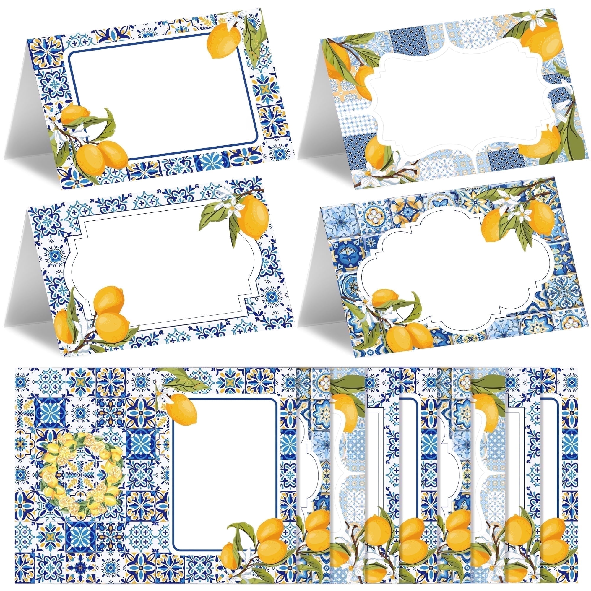 48Pcs Capri Lemon Place Cards, 4.6x3 Inch Name Cards for Table Setting ...