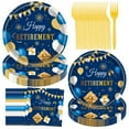 thumbnail image 1 of Jestar 96-Piece Retirement Party Supply Set - Disposable, Gold, 1 of 7