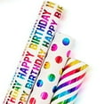 thumbnail image 1 of Jestar Sparkling Polka Dot Iridescent Wrapping Paper, Gift Wrap for Birthday, 3 Rolls - 17 x 120 Inches Per Roll, 1 of 8