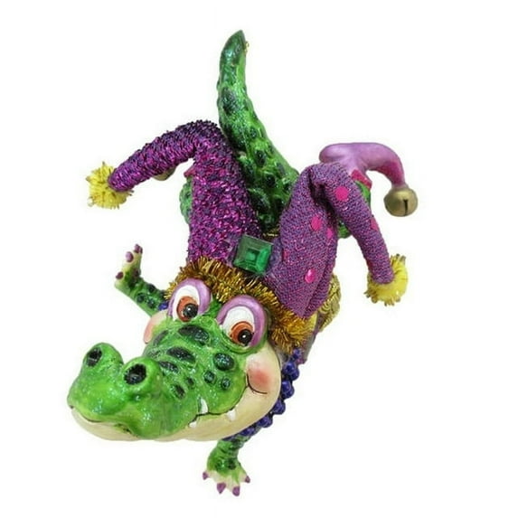 Jester Aligator Mardi Gras Holiday Ornament December Diamonds