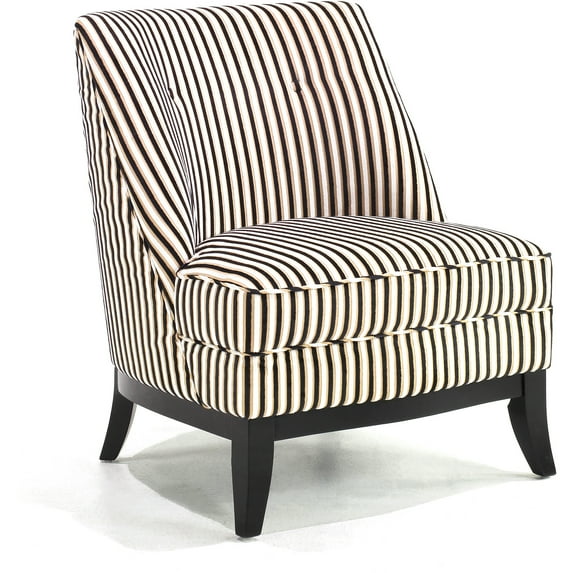 Jester Armless Tuxedo Fabric Club Chair