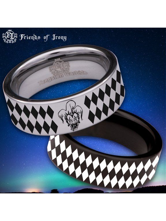 Jester Clown Tungsten Carbide Ring
