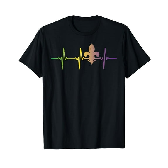 Jester Hat Heartbeat Nurse Funny Mardi Gras Carnival Medical T-Shirt