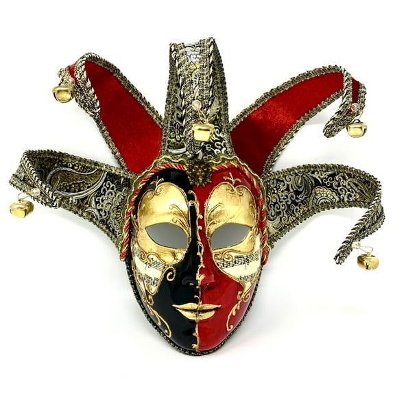 Jester Joker Mask, Venetian Masquerade Carnival Party Masks for Halloween Mardi Gras Cosplay