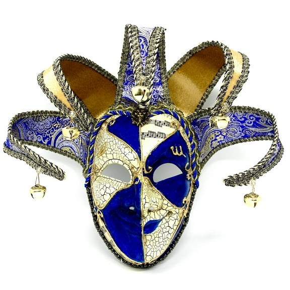 Jester Joker Mask, Venetian Masquerade Carnival Party Masks for Halloween Mardi Gras Cosplay
