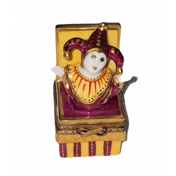 Jester Whimsy Box for Collectors Limoges Box Porcelain Figurine