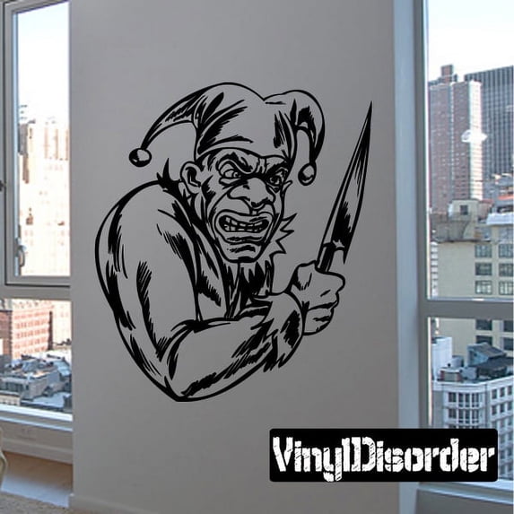 Jester with Chef Knife Decal - 36 Inches