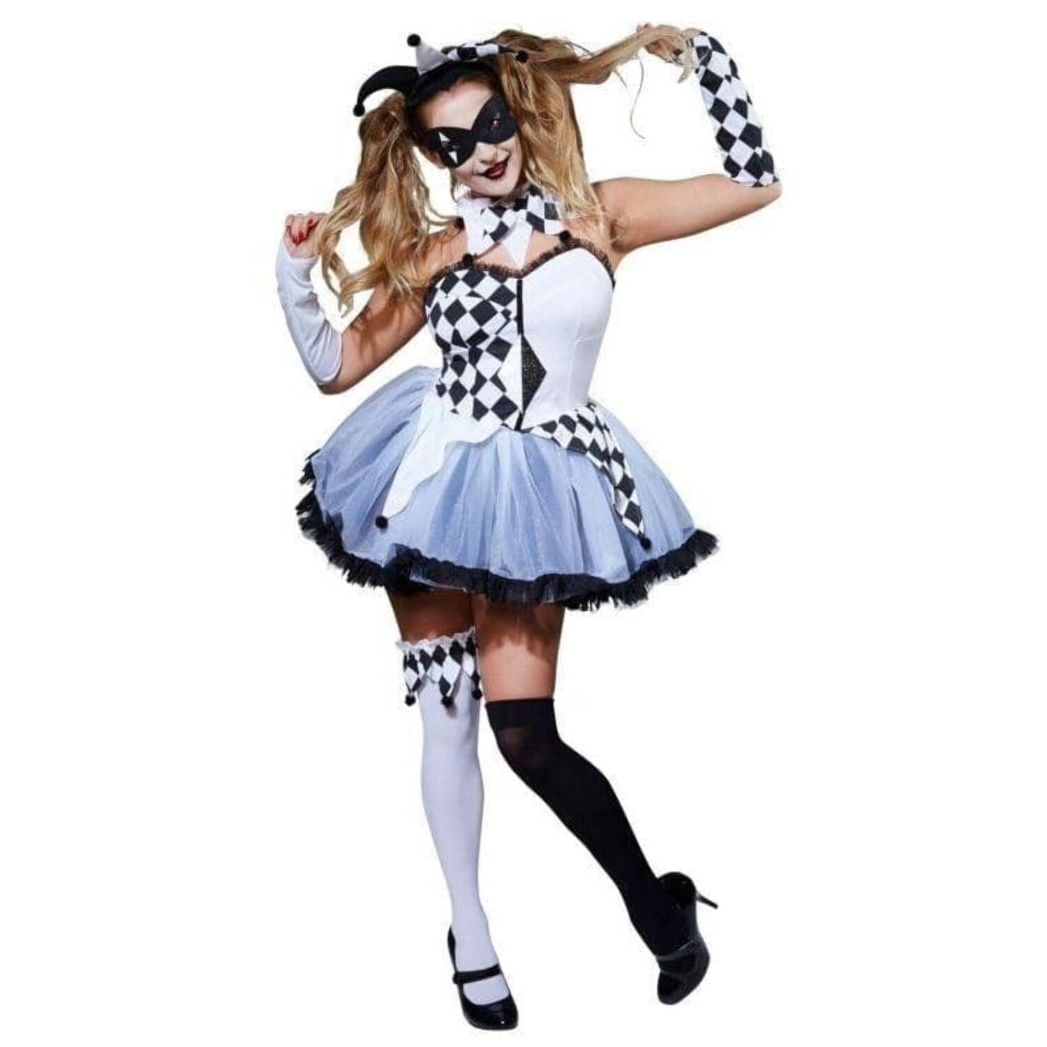 Jesterella Harlequin Ladies Costume Jesterella Harlequin Ladies Costume