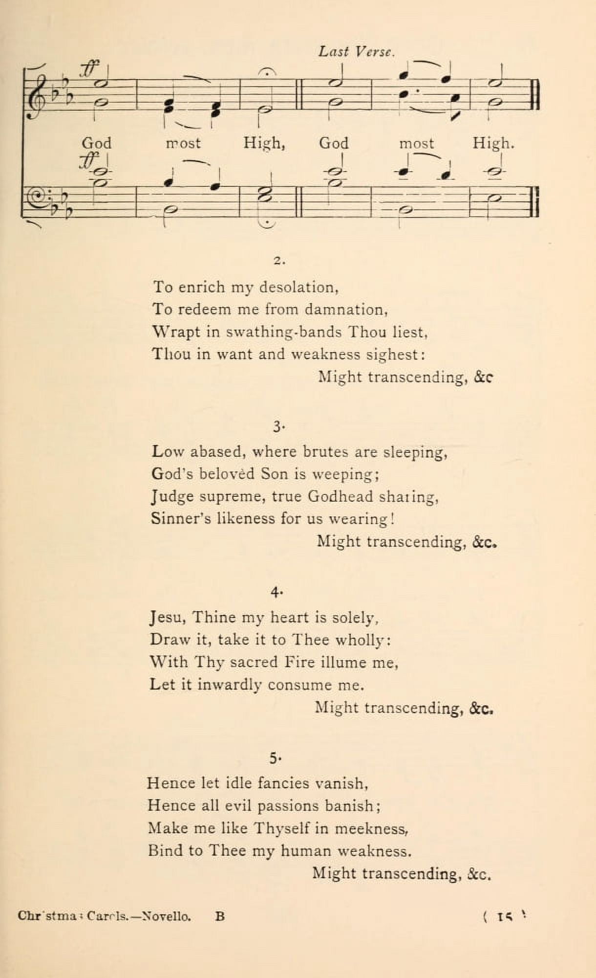 Jesu Hail O God most Holy 2 Christmas Carols New & Old 1850 Canvas Art - (18 x 24)