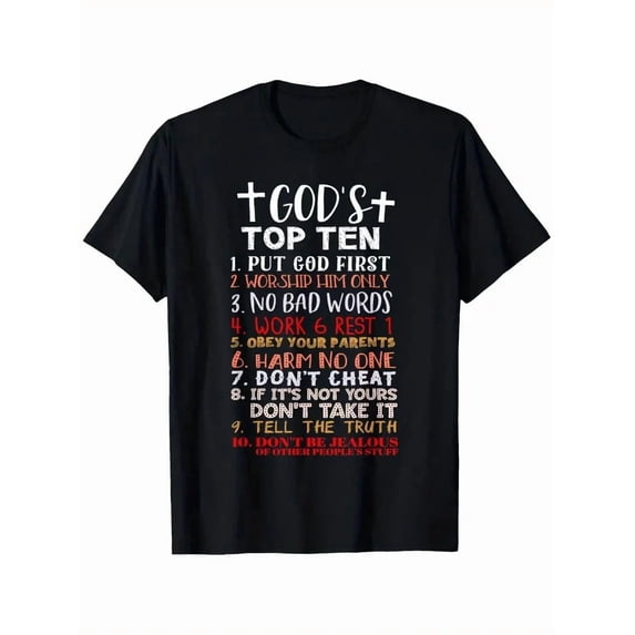 Ten Commangments Jesus 10 Commandments Bible Verse Black With Red And White Let ...