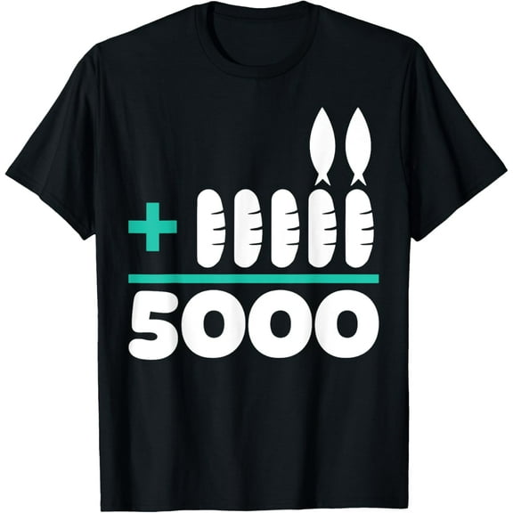 Jesus 2 Fishes 5 Breads 5000 Chosen Against The Current T-Shirt