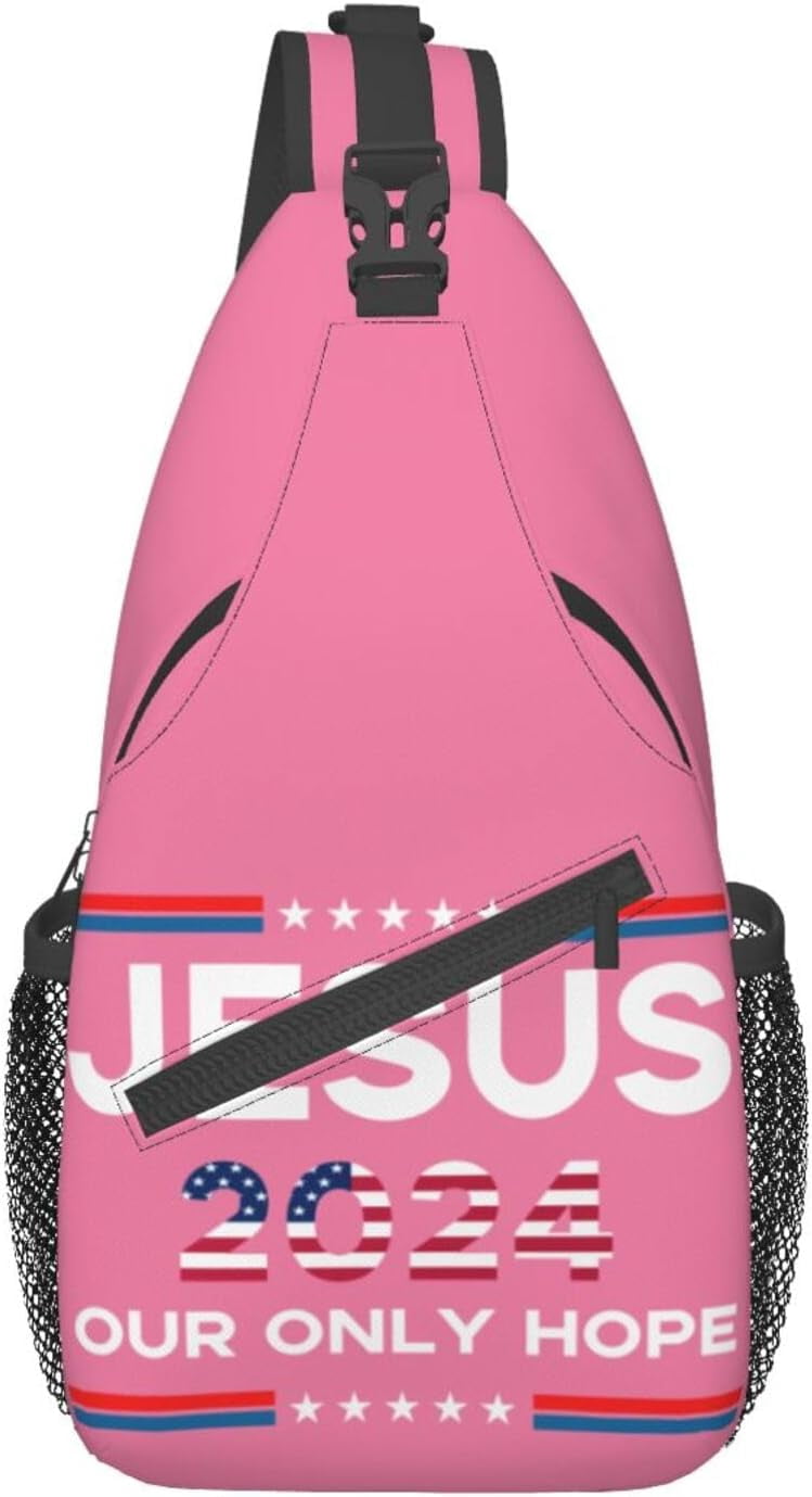 Jesus 2024 Our Only Hope Sling Bag Crossbody Hiking Travel Chest Bags Backpack Shoulder Daypack for Women Men
