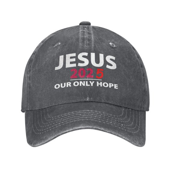 Jesus 2025 Our Only Hope Cowboy Hat Baseball Hat Trucker Hat For Men Women Retro Denim Hats Baseball Cap Dad Hat