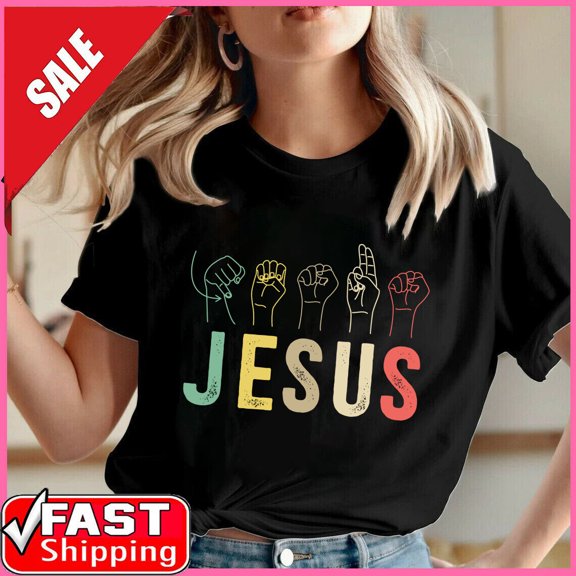 Jesus American Sign Language ASL Deaf Community Faith T-Shirt