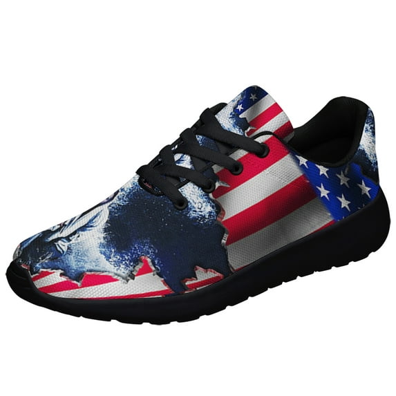 Jesus American flag Shoes Sneakers for Women Men Black Size 9.5