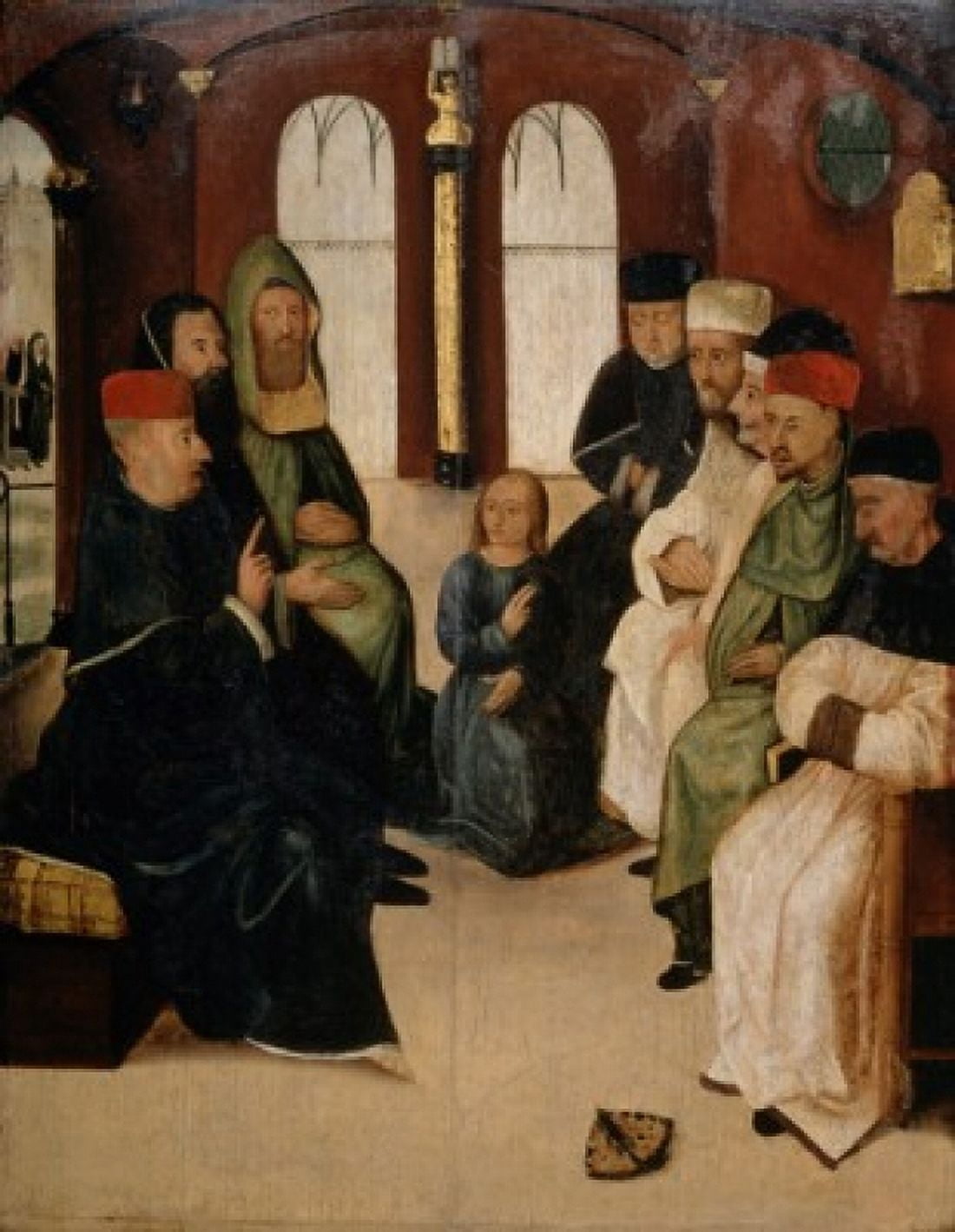 Jesus Among the Doctors Master of Messkirch (1500-1543German) Private Collection Germany Canvas Art - Master of Messkirch (18 x 24)
