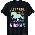 thumbnail image 1 of Jesus And Horses, Horse Gifts For Girls, Women Funny Creative Graphic T-Shirt, 1 of 3