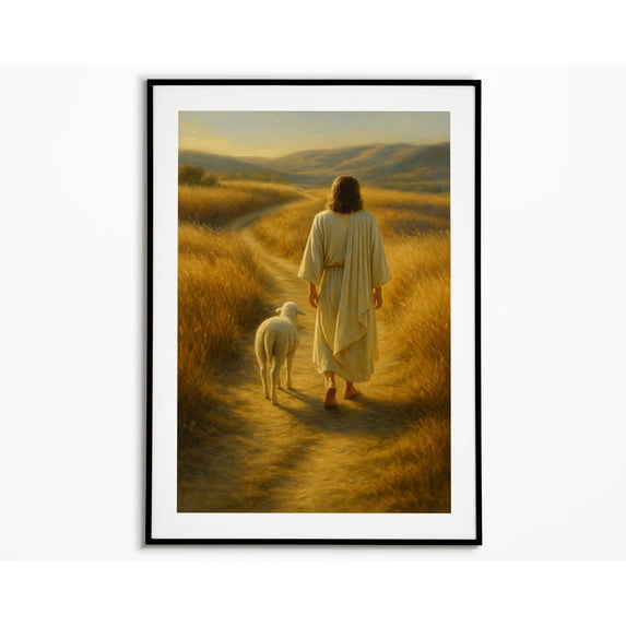 Parable Poster Jesus And The Lost Sheep The 99 Parable Christian Art Peaceful Faith ...