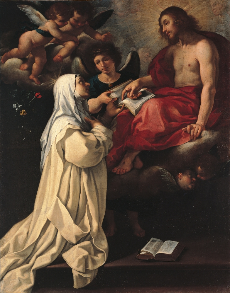 Jesus Appears To The Blessed Margaret The Carthusian Canvas Art - (18 x 24)