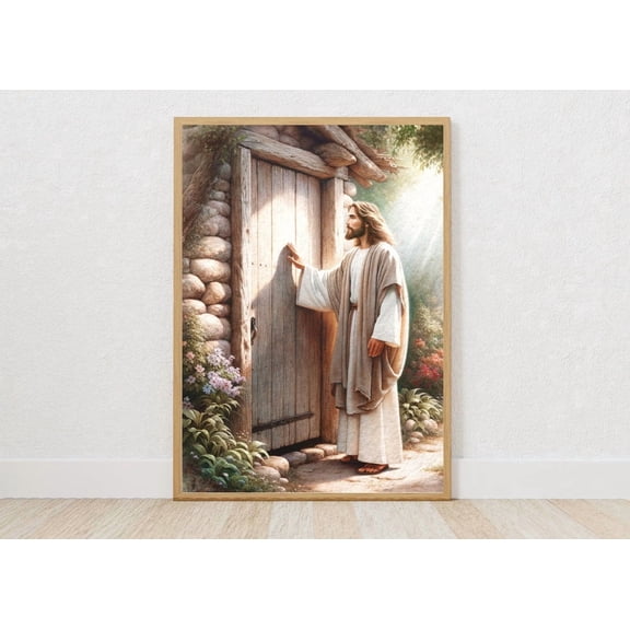 Jesus At The Door Print Christian Wall Art Decor Unframed Paper Print