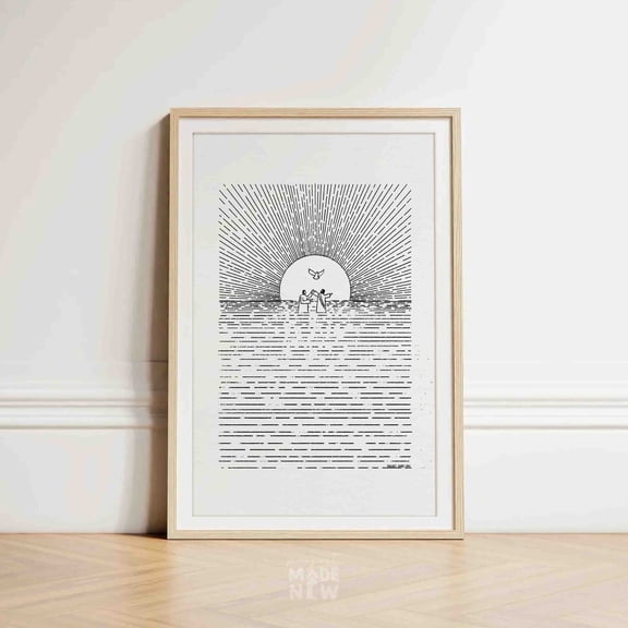 Jesus Baptism, Water Baptism Bible Art, Baptized Gift, Modern Bible, Poster Jesus, Print Wall, Art Bible, Sketch Boho, Scripture, Unfreamed 8x10