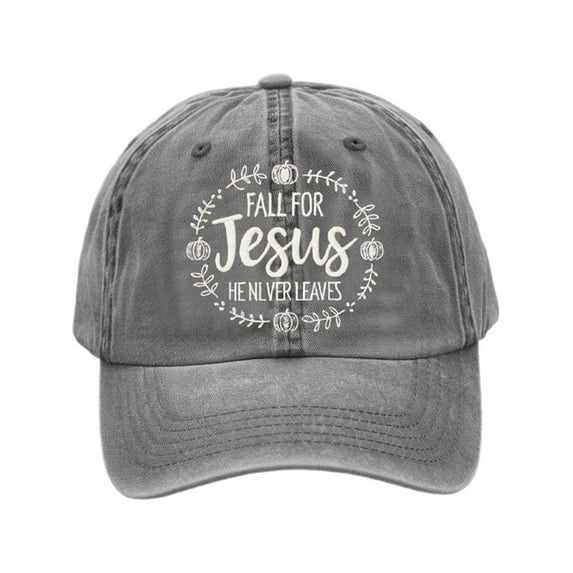 Jesus Baseball Cap under $5! Yannianjz Adjustable Baseball Cap, Vintage Wash Cotton Hat, Unisex Casual Cap, Fall Fashion Headwear, Pumpkin Print Design, Comfortable Daily Wear Hat, Outdoor Cap