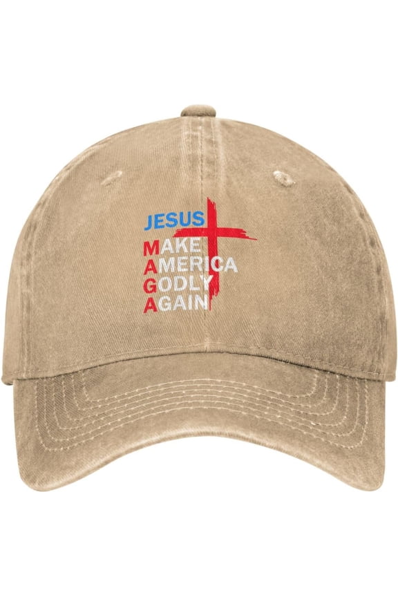 Jesus Baseball Caps Make America Godly Again Vintage Hat