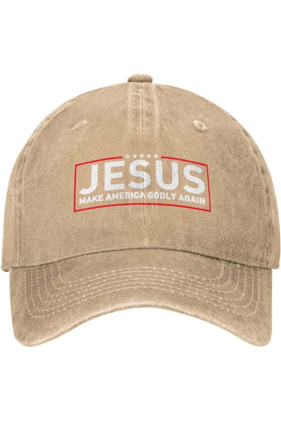 Jesus Baseball Hat for Women Make America Godly Again Retro Hat