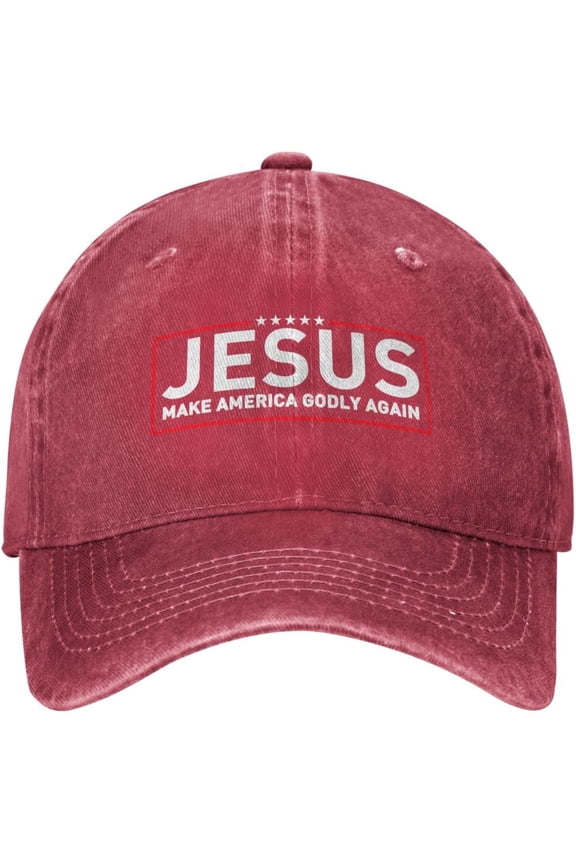 Jesus Baseball Hat for Women Make America Godly Again Retro Hat