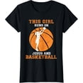 thumbnail image 1 of Jesus Basketball Sayings Christian Gifts Teen Girls Graphic T-Shirt, 1 of 3