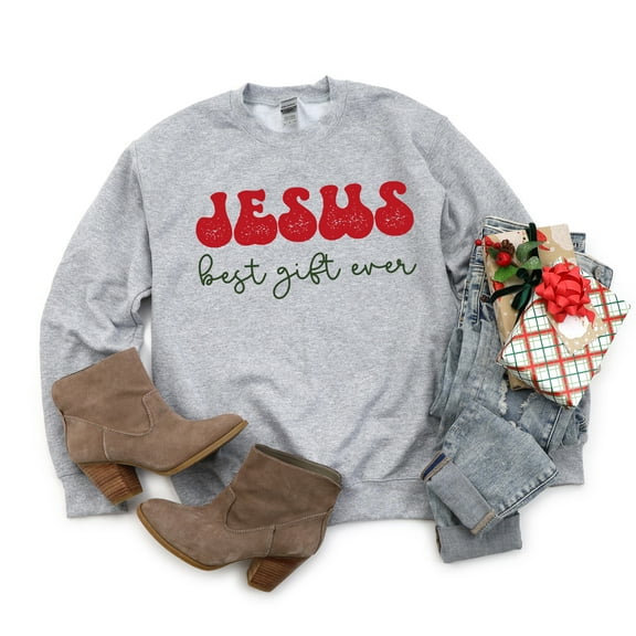 Jesus Best Gift Ever Cursive | Sweatshirt