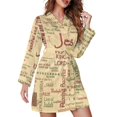 thumbnail image 1 of Jesus, Biblical References Night Robe Long Sleeve V Neck Robe With Belt Women's Sleepwear Dresses, 1 of 9
