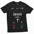 thumbnail image 1 of Jesus Calling Accept Decline Phone Menu Tee Shirt Church Christian God Christ Tee, 1 of 5