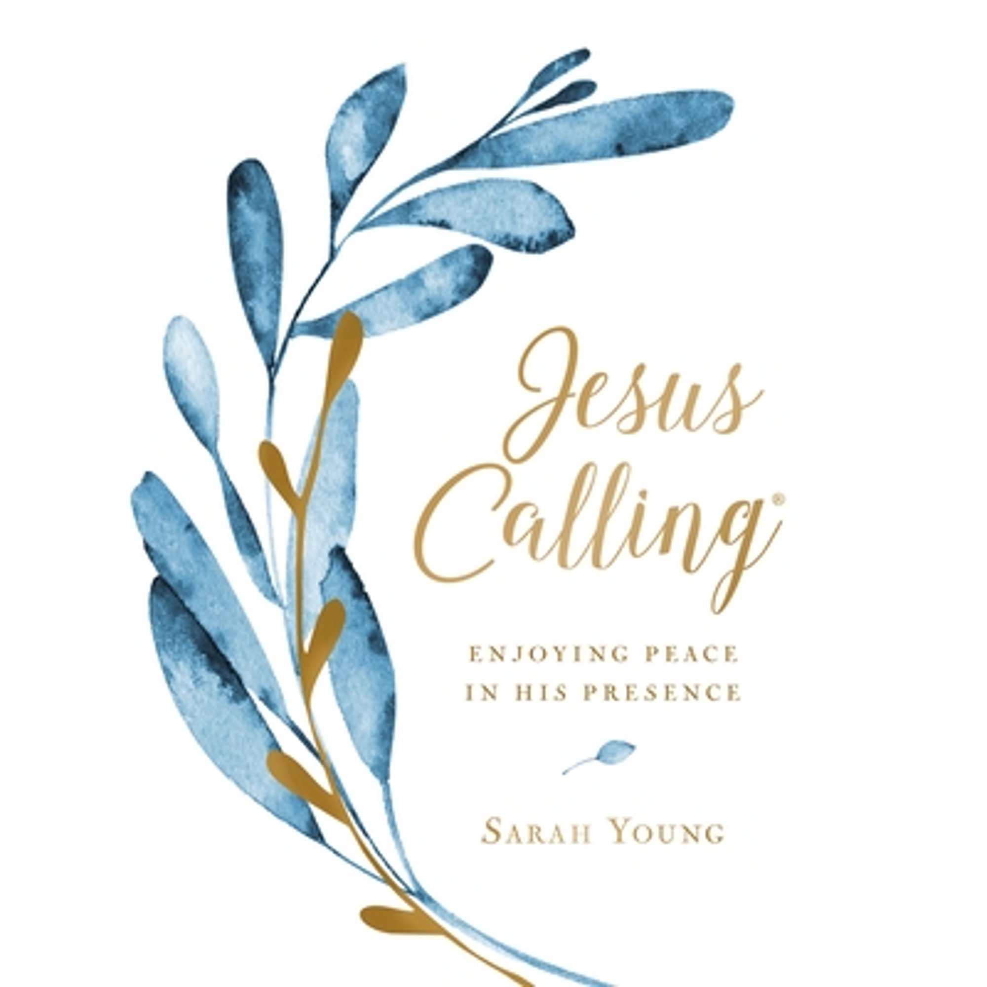 Pre-Owned Jesus Calling, Large Text Cloth Botanical, with Full Scriptures: Enjoying Peace in His Presence (a (Hardcover) by Sarah Young