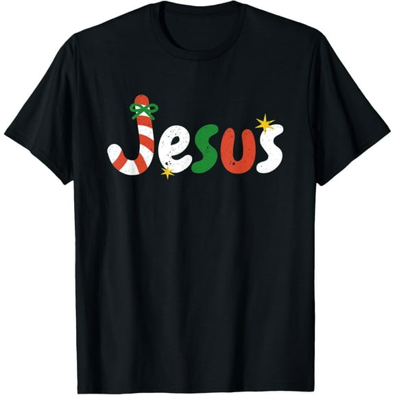 Jesus Candy Cane Funny Christmas Loves Christ Religous T-Shirt