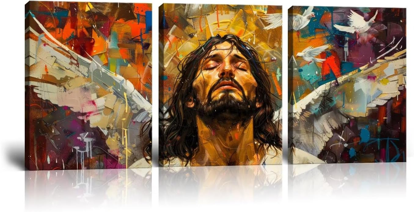 Jesus Canvas Wall Art for Living Room Bedroom Home Decor Christian ...
