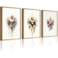 thumbnail image 1 of Jesus Canvas Wall Art Sacred heart of Jesus Pictures Christian Wall Decor Catholic Poster Religious Wall Art Heart of Mary and Joseph Painting Divine Mercy Prints for Bedroom（Only canvas）, 1 of 6