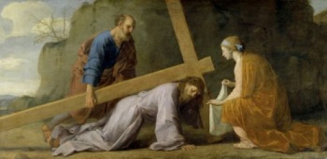 Jesus Carrying his Cross Eustache Le Sueur (1617-1655 French) Musee du Louvre Paris Canvas Art - Eustache Le Sueur (24 x 36)
