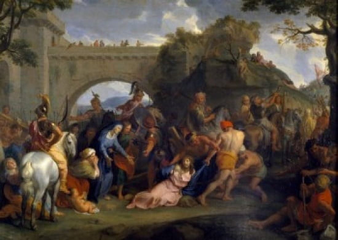 Jesus Carrying his Cross by Charles Le Brun (1619-1690) France Paris Musee du Louvre Canvas Art - Charles Le Brun (24 x 36)