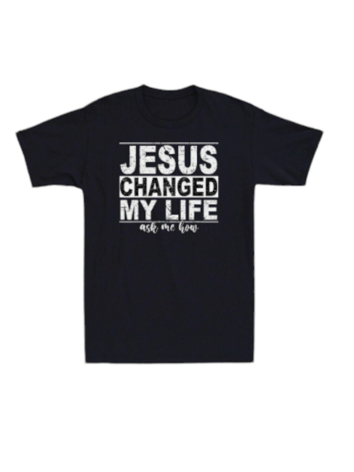 Jesus Changed My Life Asked Me How Christ Mens T-shirt Devotee Bible ...