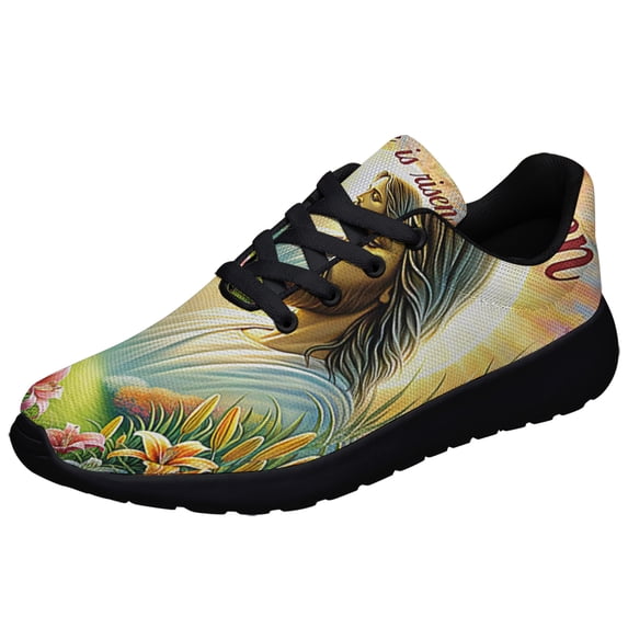 Jesus ChriStEaStr Day He Is Risen Shoes Sneakers Black Size 5