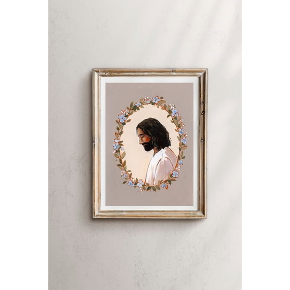 Jesus Christ Art Print: Summer Forest Landscape Warm Present Vintage UNFRAMED Poster Size 24x36