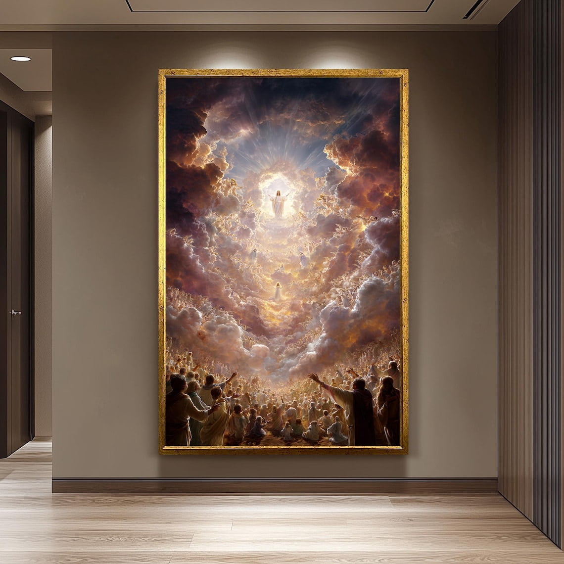 Jesus Christ Ascension Heavenly Glory Divine Christian Wall Art With ...